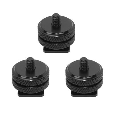 SIOTI Camera Hot Shoe Adpater Mount, 3Packs, Aluminium Alloy, Oxidation Treatmen, Compatiable with General Camera Cool Shoe Mount