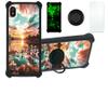 Aroepurt Case for Bounce SL201D Case Compatible with Bounce SL201D Phone Case Cover [with Tempered Glass Screen Protector][PC + TPU 2 in 1][Ring Support] [Luminous Effect] YGH-FJ