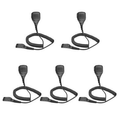 Amazingxiax 5Pack XPR6550 XPR7550 Remote Speaker Microphone Shoulder Mic for APX6000 APX7000 APX8000 APX4000 XPR6350 XPR7350e XPR7550e XPR7580e PMMN4025 PMMN4024