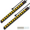12 Outlet Long Power Strip, 2100 Joules Surge Protector, 6FT Power Cord, Wide Spaced Outlet Power Bar, Overload Protection Switch, Industrial Heavy Duty for Work Bench, Shop, Garage, 2 Pack view 1