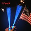NUDALA 12 Pack Blue Glow Fiber Optic Wands Bulk Light Up Wand Glow Sticks with 3 Light Modes for Mardi Gras Carnival 4th of July Halloween Bar Concert Birthday Party Favors view 3
