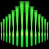 24 Pack Green Glow Sticks Light Up Fiber Optic Stick Glow Wands Bulk with 3 Flashing Models for Christmas St Patrick's Day Easter Party Favors Concerts Clubs view 1