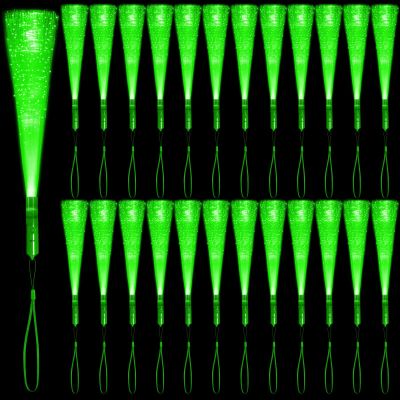 NUDALA 36 Pack Green Glow Sticks Light Up Fiber Optic Stick Glow Wands Bulk with 3 Flashing Models for Saint Patrick's Day Easter Mardi Gras Christmas Party Favors