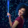 NUDALA 36 Pack Blue Glow Fiber Optic Wands Bulk Light up Wand Glow Sticks with 3 Lighting Modes for Mardi Gras 4th of July Halooween Concerts Clubs Wedding Birthday view 3