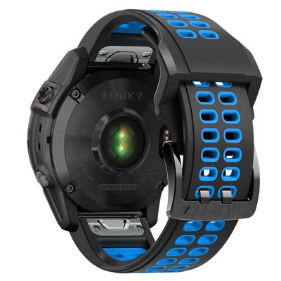 SWCAMILA Watch Band Compatible with Garmin Quatix 7/6/5 Band for Women Men, 22mm Quick Fit Soft Breathable Silicone Bracelet Sport Wristband Replacement Band for Garmin D2 Delta/D2 Mach1/Descent G1