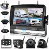 1080P Wireless RV Camera System, IP69 Waterproof Night Vision Backup Camera Side Rear View Camera with 7 Inch HD Monitor for RV Truck Trailer Camper view 1