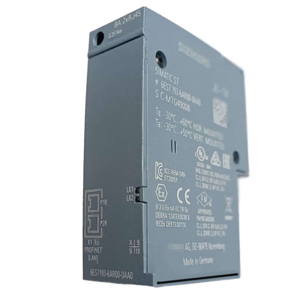 6ES7193-6AR00-0AA0 ET 200SP BA 2xRJ45 6ES71936AR000AA0 Sealed in Box 1 Year Warranty Fast Shipment