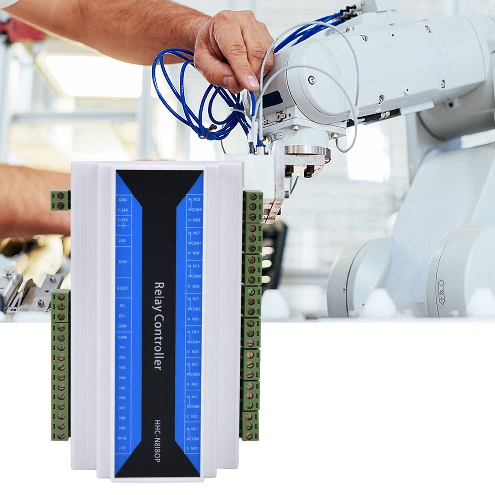 8 Channel Network Relay Module Remote Control Relay Device Ethernet to RS485 TCP Relay Module