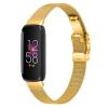 Compatible with Fitbit inspire 3 bands, Adjustable breathable Stainless Steel Watch Band Replacement Metal Strap Wrist Band for inspire 3 Fitness Wellness Tracker Women Men (Gold) view 1