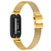 Compatible with Fitbit inspire 3 bands, Adjustable breathable Stainless Steel Watch Band Replacement Metal Strap Wrist Band for inspire 3 Fitness Wellness Tracker Women Men (Gold) view 2