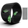 50FT Cat6 Outdoor Ethernet Cable, In-Ground, Heavy Duty Direct Burial, 24AWG CCA Patch Cord for Laptops, PCs, Routers, Printers, Surveillance Camera, PoE, UTP Cat 6 Internet Cable with 25 Cable Ties view 1