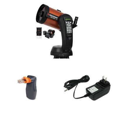 Celestron - NexStar 6SE Telescope - Computerized Telescope & SkyPortal WiFi Module - Control Your Celestron Computerized Telescope via Smartphone & 18778 AC Adapter (Black)