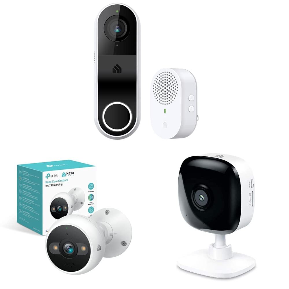 Kasa Smart Video Doorbell + Outdoor Security Camera Bundle (KD110 + KC420WS)