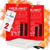 LaSyL Fire Blanket Emergency for Home, 40" x 40"(Pack of 2), Fire Supression Blanket Good for Home Safety, Kitchen, and Camping,Hurricane Preparedness Items view 1