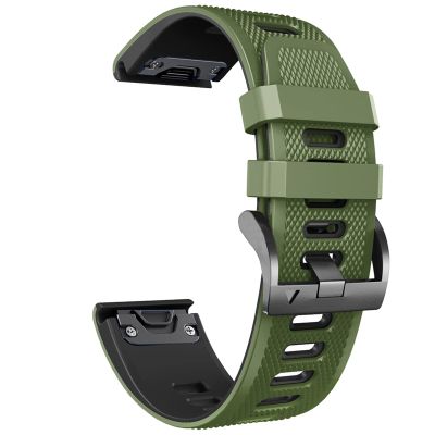 Wtukmo Quickfit Watchband 26 22mm Strap For Garmin Fenix 7 7x Watch Easyfit Wristband For Garmin Fenix 6 6x 5x 5 3HR Forerunner 935 945 (Color : Army Black, Size : Forerunner 935 945)