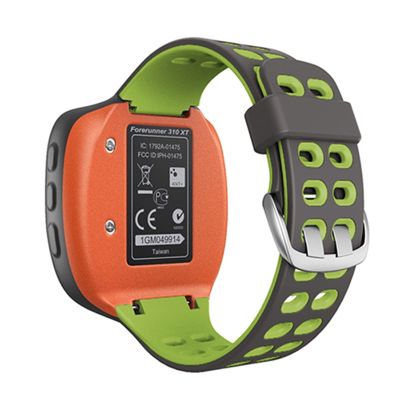 BCMCBV Colorful Sport Silicone Watchband for Garmin Forerunner 310XT Watch Replacement Watch Strap (Color : Gray Green, Size : Forerunner 310XT)