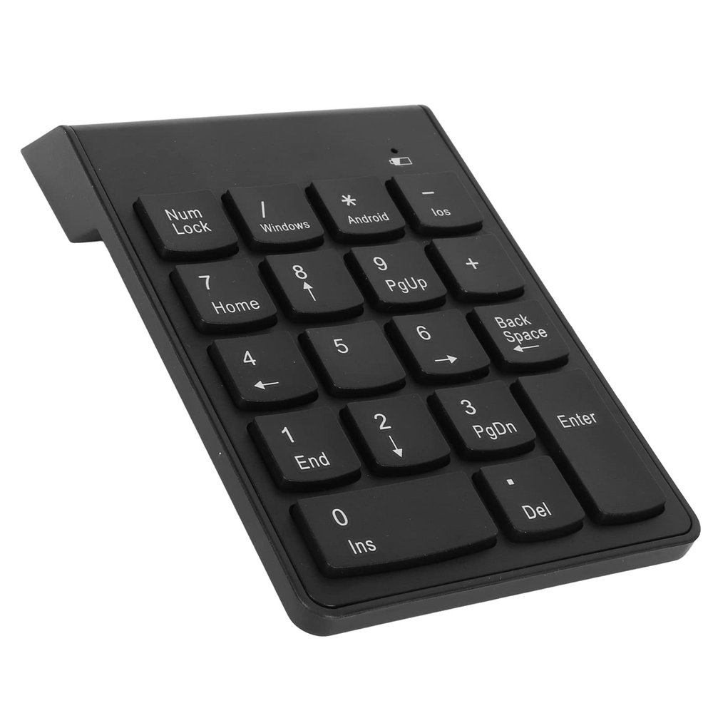 Diyeeni Bluetooth Number Pad, Rechargeable Mini Numeric Pad, 18 Keys Numeric Keypad for Financial Accounting Data Entry, Low Noise, for Laptop Computer PC Tablets