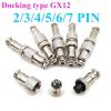 AXTI 5set GX12 2/3/4/5/6/7 Pin Male Female 12mm Circular Aviation Socket Plug Wire Panel Connector Metal M12 Aviation Connector 10pcs (Size : 2P) view 2
