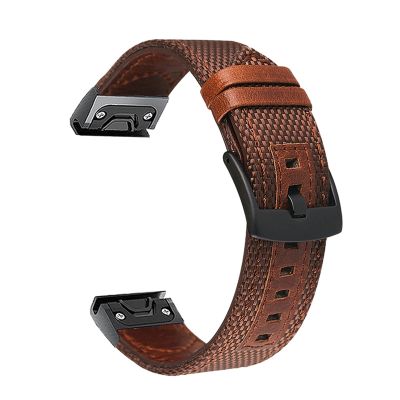 AXTI Strap for Garmin Fenix 6 6X Pro Fenix 5 5 Plus/Forerunner 935 945 Quick Release Wrist Strap Accessories Fenix 3 3HR Band (Color : Brown, Size : Forerunner 935 945)