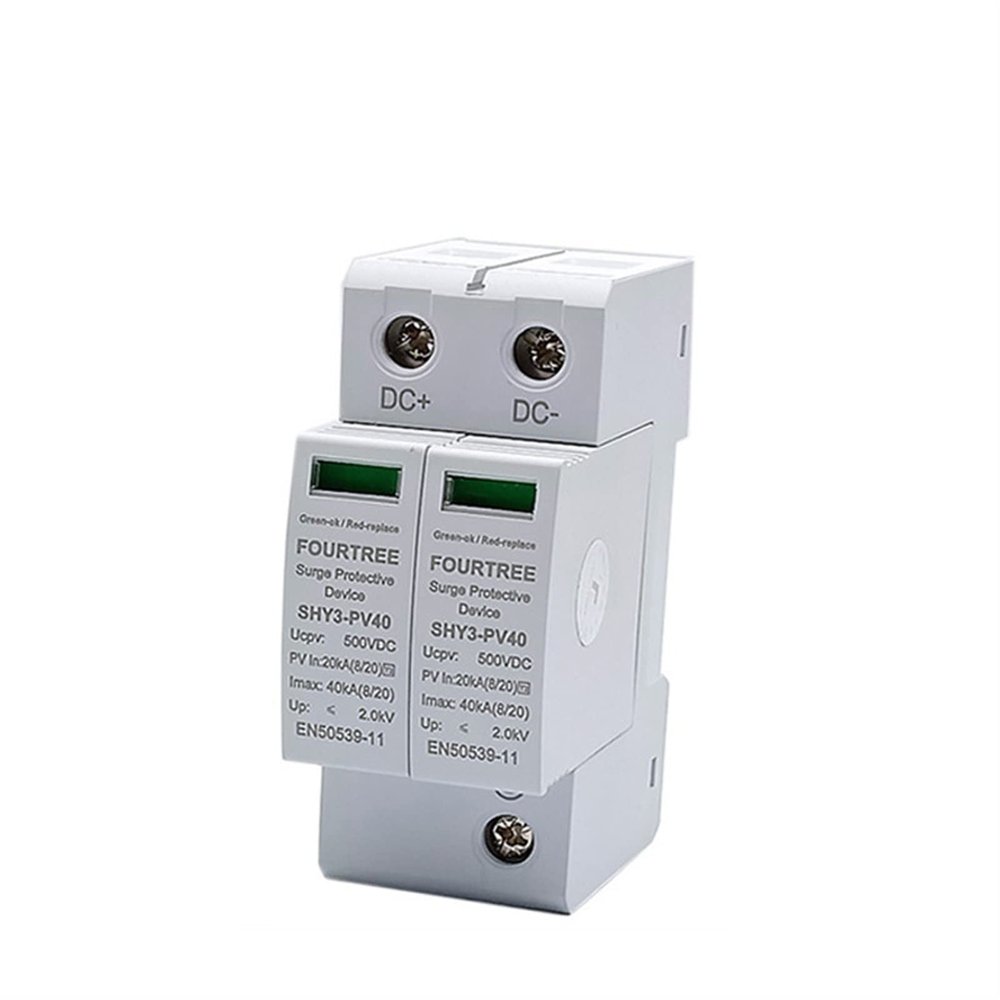 AXTI PV Surge Protector 2P 500VDC 3P 1000VDC Arrester Device SPD Household Switch Solar Power System Combiner Box Laser Marking (Color : 3P, Size : 10-20KA)