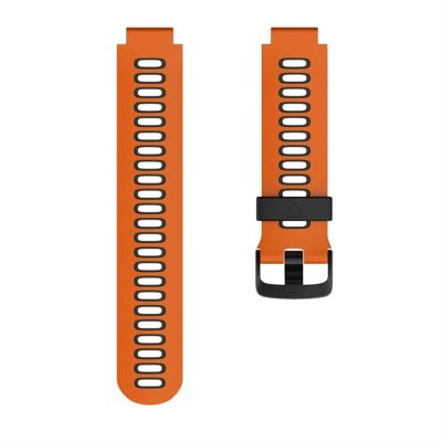 EZZON Soft Silicone Watchband Strap For Garmin Forerunner 735XT 220 230 235 620 630 735XT Smart Watch Replacement Watch Band Bracelet (Color : Orange Black)