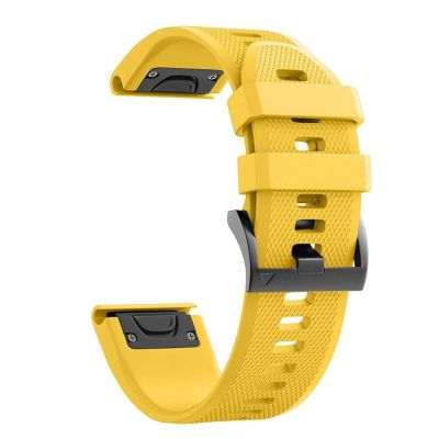 AXTI New Smart Silicone Replacement Strap for Garmin Fenix 6 6S 6X Pro 5 5X Plus 3 3 HR 935 MK Quick release Wristband 22 26mm Correa (Color : Yellow, Size : 20mm)