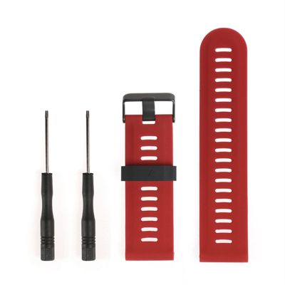 QPDRNC Replacement Soft Silicone Watchbands Strap for Garmin Fenix 3 / Fenix 3 HR GPS Watch With Tools Watch Accessories (Color : Red)