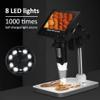 HDCSUN 1000X Digital Microscope, with 4.3in ISP Screen, Rechargeable Battery, 8 LED Lights, for Adults Kids Circuit Board Repair Soldering (Size : Metal Stand) view 3