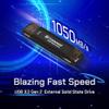Transcend ESD310 256GB External SSD, Up to 1,050MB/s, Dual USB Flash Drive for iPhone/iPad/Mac/Windows, Android/Tablet/PC, USB 3.2 Gen 2 Thumb Drive Photo Stick, 2-in-1 Type C &Type A Memory Stick view 2