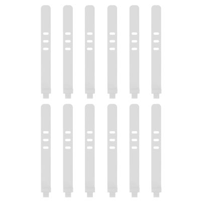 MECCANIXITY 12 Pack Reusable Cable Zip Ties 3 Hole Adjustable Fastening Wire Tie for Home Office Wire Management (White)