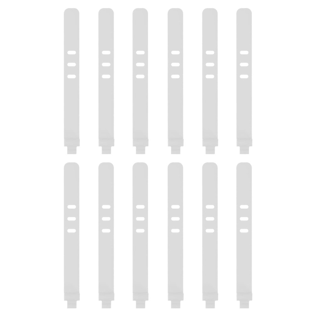 MECCANIXITY 12 Pack Reusable Cable Zip Ties 3 Hole Adjustable Fastening Wire Tie for Home Office Wire Management (White)