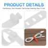 MECCANIXITY 12 Pack Reusable Cable Zip Ties 3 Hole Adjustable Fastening Wire Tie for Home Office Wire Management (White) view 4