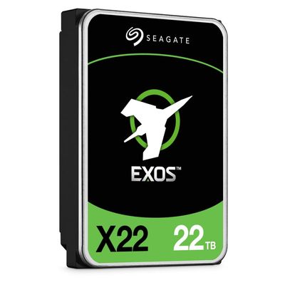 Seagate (Recertified) Exos X22 22TB Internal Hard Drive - 3.5 Inch Hyperscale SATA 6Gb/s HDD, 7200 RPM, 2.5M MTBF, 512e and 4Kn FastFormat, Low Latency with Enhanced Caching (ST22000NM001E)