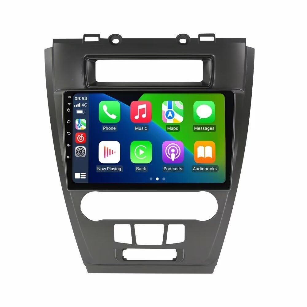Radio Stereo for Ford Fusion Mondeo Mustang 2009-2012, Biorunn 10.1 inch Octa Core GPS Navi Wireless Wired Car-Play Android Auto Head Unit IPS FM AM RDS DSP, 8GB RAM 128GB ROM