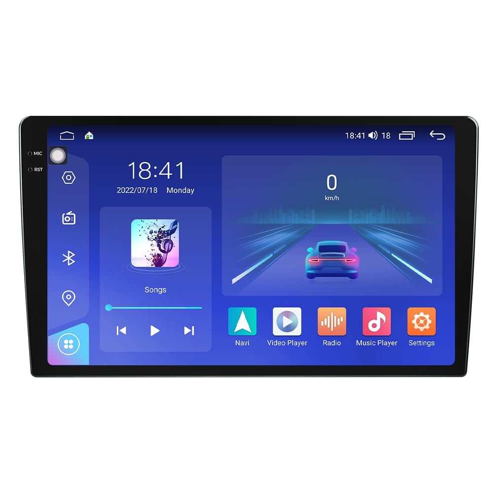 4+64GB Android 12 Double Din Universal Car Radio 10.36 inch 2K 2000x1200 Touch Screen Stereo, GPS Navigation with Wliress/Wired Car-Play & Android Auto, Smart Voice Control, DSP, Rear View