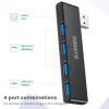 USB Hub, Fidioto 4 Port USB Adapter(1 * 3.0 Hub, 3 * 2.0 Hub), Networking Hub Expander for Laptop, iMac Pro, MacBook Air, Mac mini/Pro, Surface Pro, Notebook PC, USB Flash Drives and Mobile HDD Etc. view 3