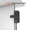 Compact Desk Edge Clamp Power Strip with 6-Outlet,3-USB-A-Port,Fit 2.4" Tabletop Edge,Table Leg.Meeoueoiu Desktop Mount Charging Power Station for Office Home,6.56ft Extension Cord,Black view 3