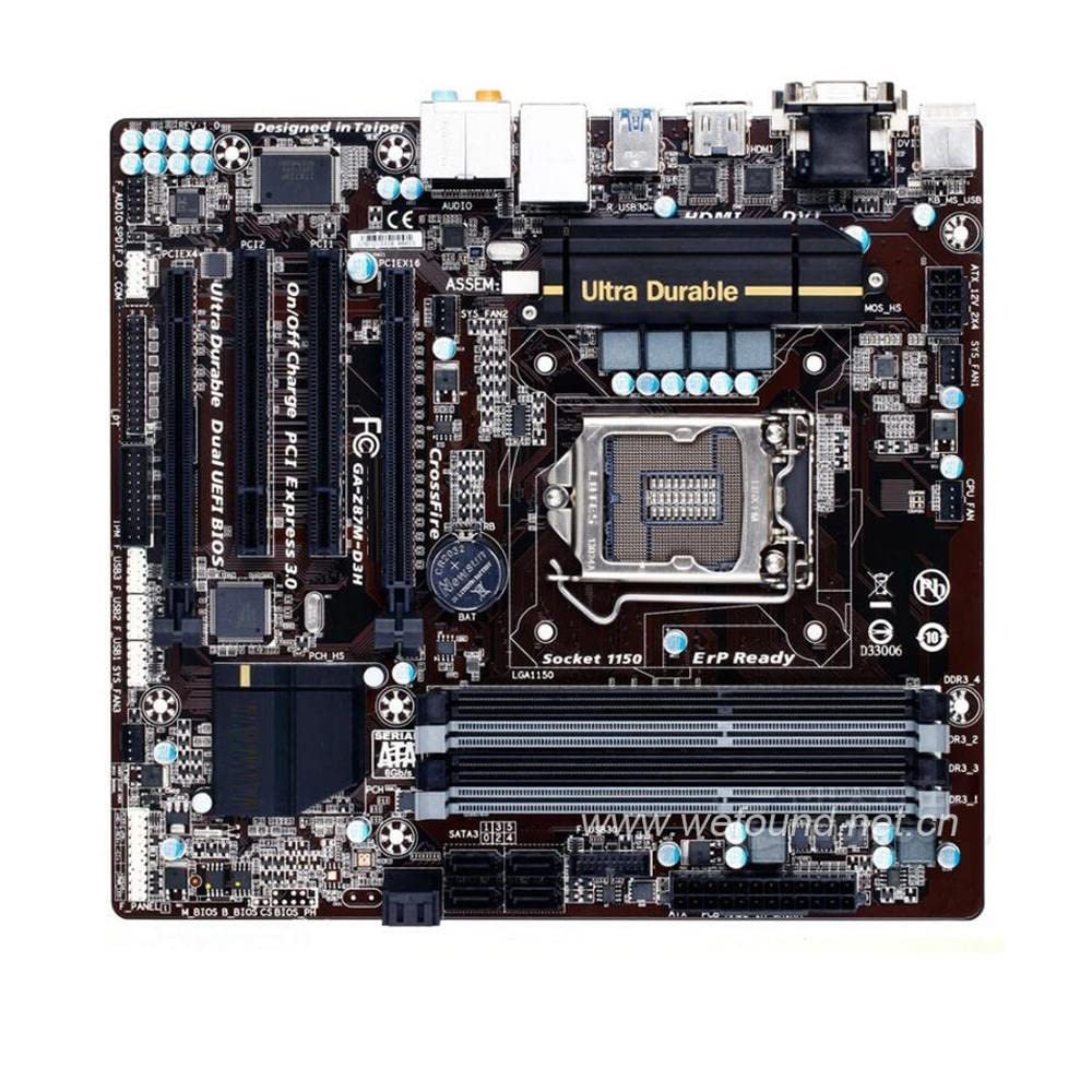 100% Working Desktop Motherboard for Z87M-D3H Z87 Socket LGA 1150 DDR3 System Board Fully Tested