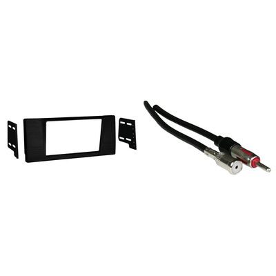 Metra 95-9307B Dash Kit for BMW 5-Series 1997-2003 Double DIN,Black & Metra Electronics 40-VW10 Factory Antenna to Aftermarket Radio Adapter for Select 1988-Up Audi/BMW/Mercedes/Smart Vehicles