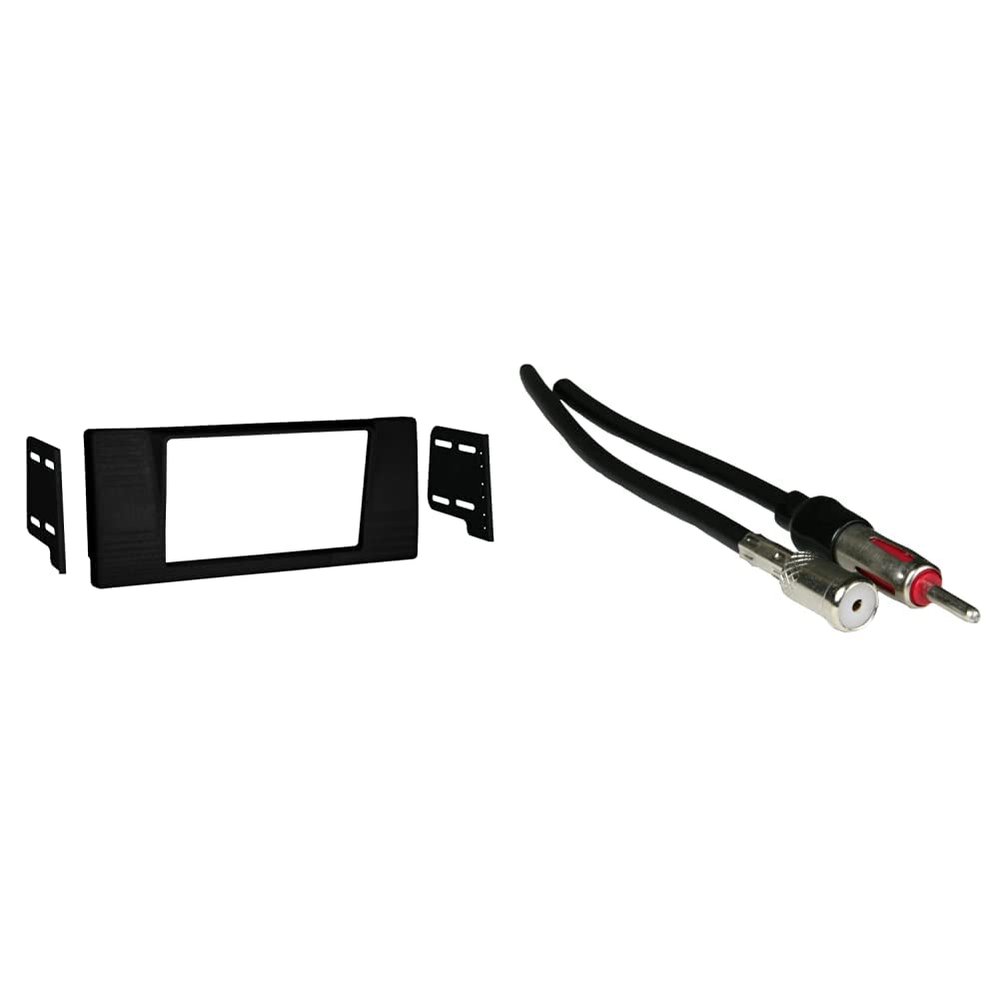 Metra 95-9307B Dash Kit for BMW 5-Series 1997-2003 Double DIN,Black & Metra Electronics 40-VW10 Factory Antenna to Aftermarket Radio Adapter for Select 1988-Up Audi/BMW/Mercedes/Smart Vehicles