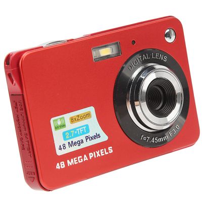 4K 48MP Digital Camera, Anti Shake 8X Zoom Video Camera for Kids, Compact Point and Shoot Vlogging Camera, Gifts for Students Teens Adults Girls Boys