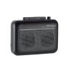 Portable Cassette Player Recorder with Bluetooth Transmitter, Small Cassette Tape Player with Headphone Jack, Build-in Speaker, Microphone Jack, Powered by AC Adapter or AA Battery- Black view 1
