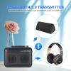 Portable Cassette Player Recorder with Bluetooth Transmitter, Small Cassette Tape Player with Headphone Jack, Build-in Speaker, Microphone Jack, Powered by AC Adapter or AA Battery- Black view 3