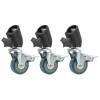 22Mm Swivel Caster Wheels for Lights Stands Photography Tripods, 3pcs Set Light Stand Swivel Casters with Brake, for Photography Lights Photo Video view 1