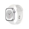 Apple Watch Series 8 (41MM, GPS) - Silver Aluminum Case with White Sport Band (Renewed Premium) view 1