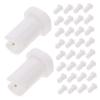 FOMIYES 100Pcs Glue bottle anti-blocking needle glue off tools eyelash glue bottle lash extensions supplies lash tool Nozzle Needle for Glue Anti-clogging Stainless steel nozzle head white view 1