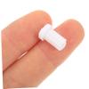 FOMIYES 100Pcs Glue bottle anti-blocking needle glue off tools eyelash glue bottle lash extensions supplies lash tool Nozzle Needle for Glue Anti-clogging Stainless steel nozzle head white view 2