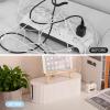 FABROK Cable Management Box with 10 Cable Ties, Cable Organizer Box for Power Strips, Surge Protectors, Chargers, Adapters, TV Computer Wires Cable Hider Organizer Box for Home/Office (Large/White) view 4