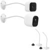 Mippko 2 Pack Camera Flexible Wall Mount Holder Compatible with Arlo/Blink/Reolink/Nest/Wyze/SimpliSafe Camera,Adjustment 8 inch Long Gooseneck Arm with Metal Base,1/4"-20 Threaded Screw,White view 1