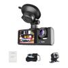 1080P DVR Dash Camera Front & Inside & Rear Camera Driving Recorder 2 Inch Screen Dashcam Support Night-Vision Loop Recording One-Key Lock view 1